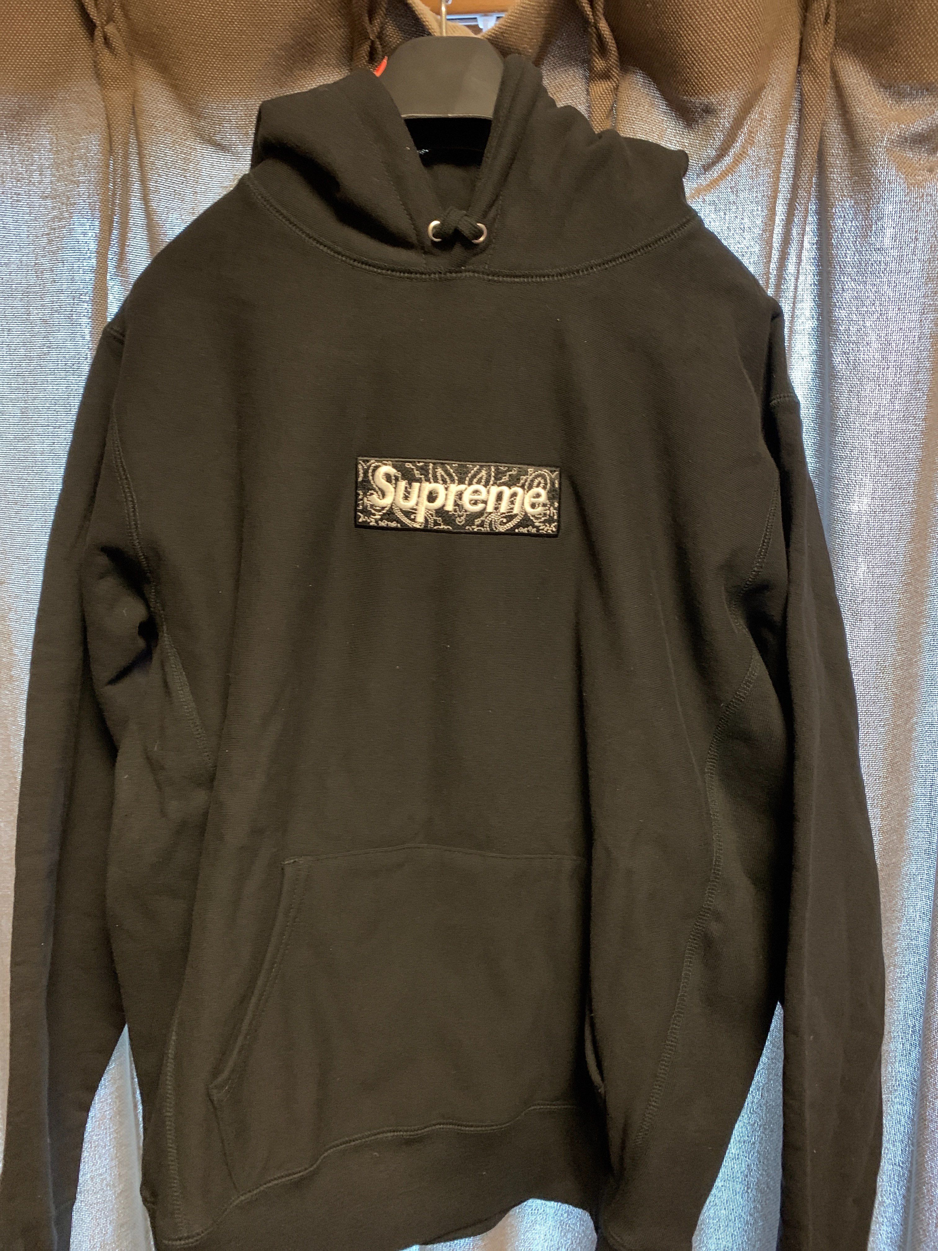 Supreme Bandana Box Logo Hooded Sweatshirt "Black"