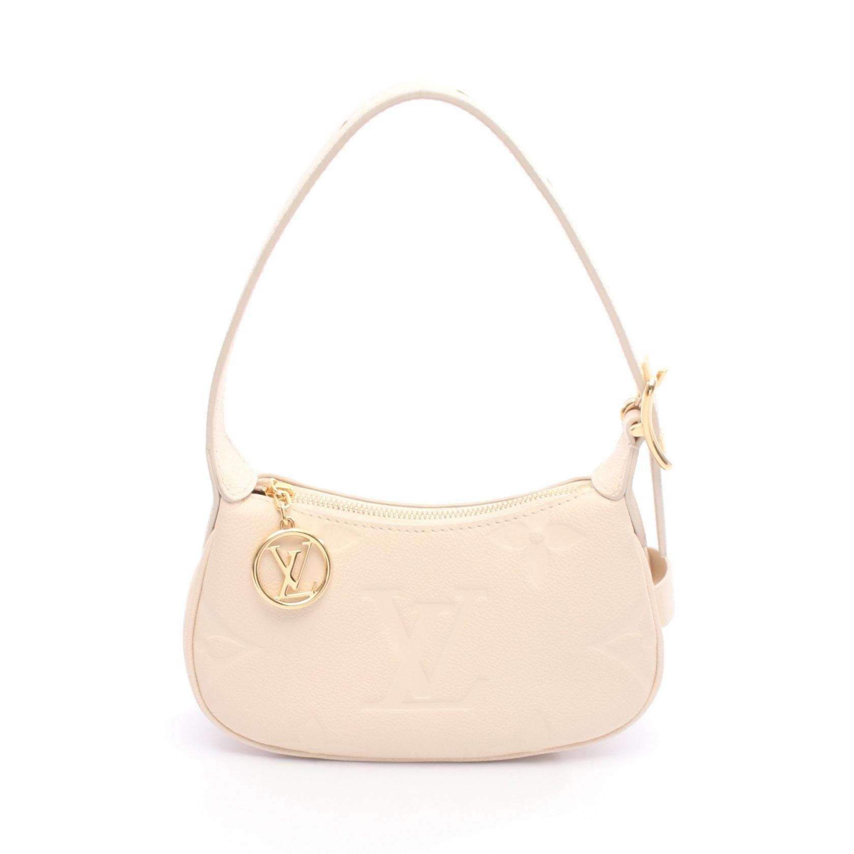 ルイ・ヴィトン LOUIS VUITTON ミニムーン ハンドバッグ バッグ レザー モノグラム・アンプラント クレーム レディース アイボリー系 M82519 【中古】