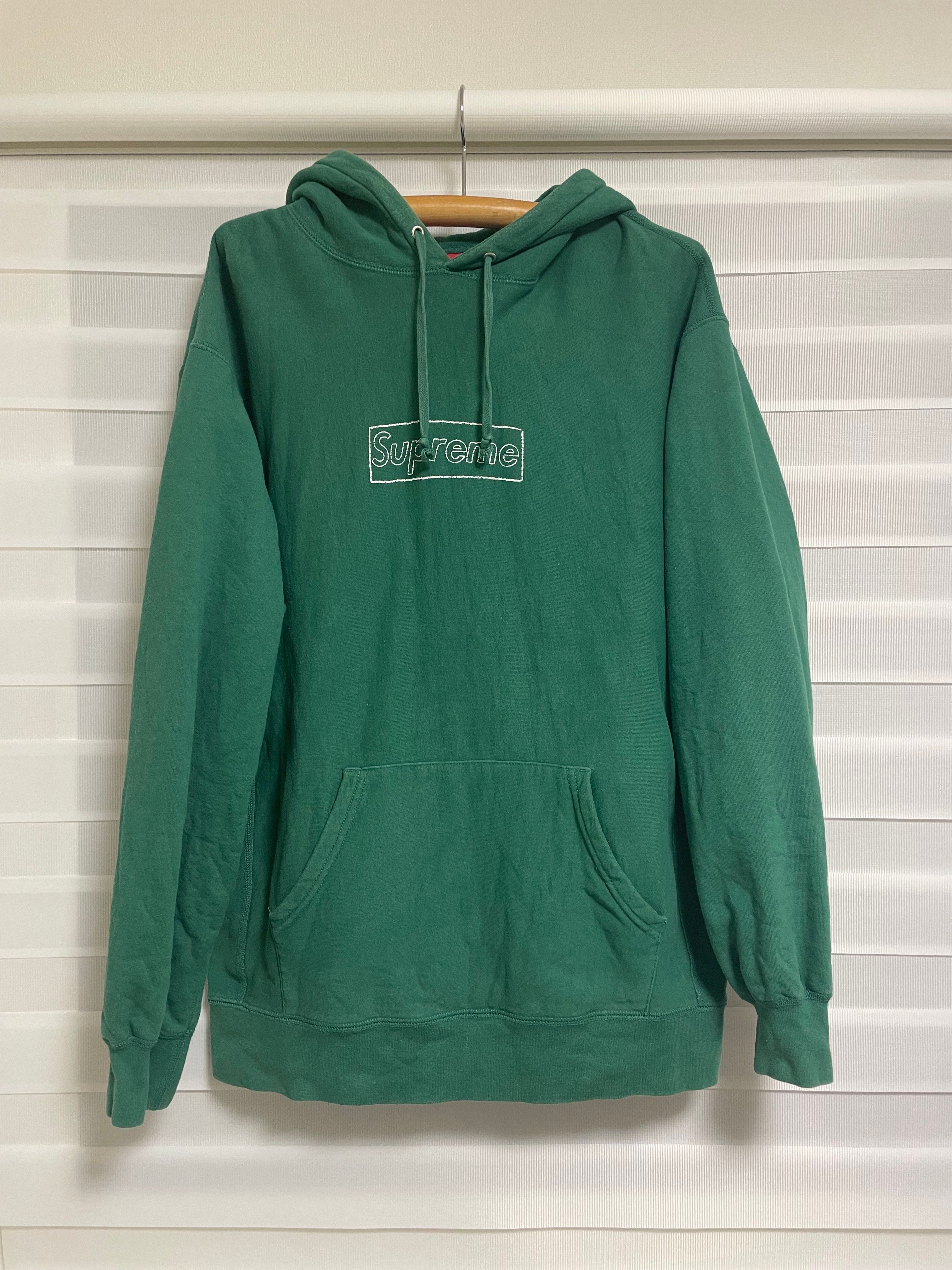 Supreme KAWS Chalk Logo Hooded Sweatshirt "Green"(2021)