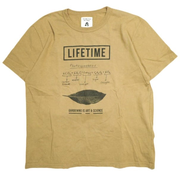 TACOMA FUJI RECORDS タコマフジレコーズ 日本製 Photosynthesis Gardening is Art & Science SS designed by Jerry UKAI LIFETIME20周年記念 コーヒー染めTシャツ L