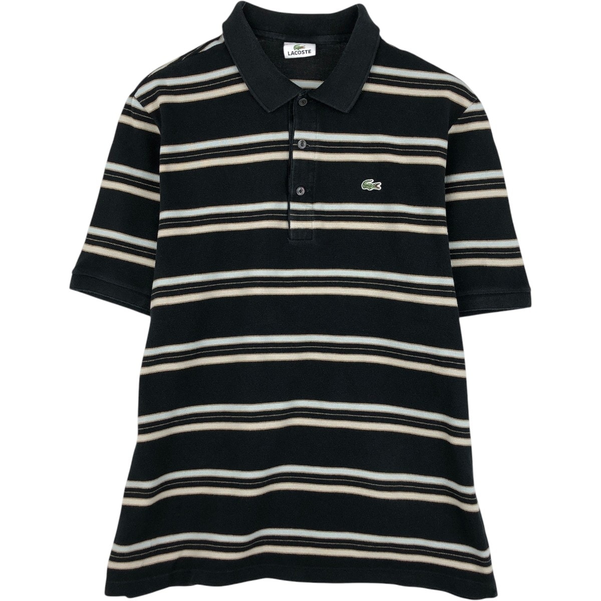 古着 ラコステ LACOSTE マルチボーダー 半袖 ボーダー ポロシャツ メンズXL相当/eaa657462