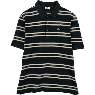 古着 ラコステ LACOSTE マルチボーダー 半袖 ボーダー ポロシャツ メンズXL相当/eaa657462