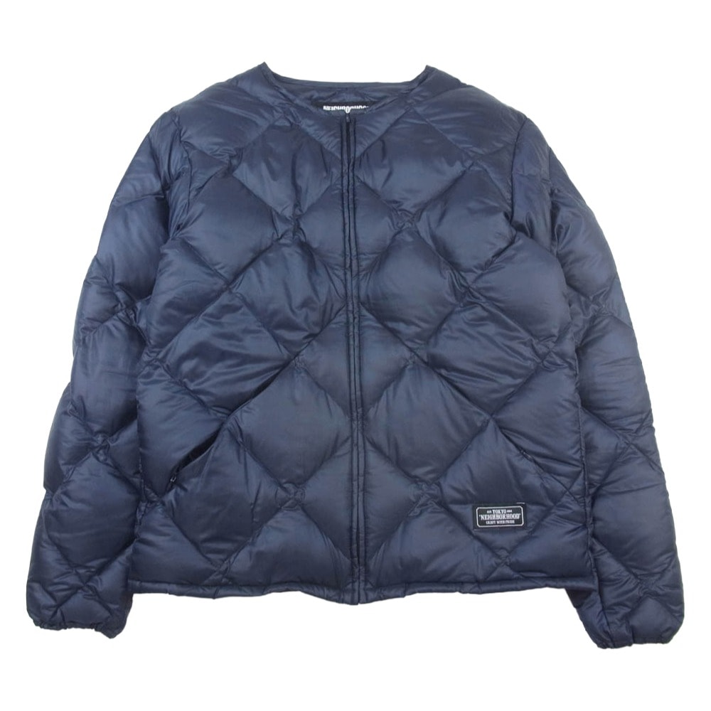 NEIGHBORHOOD ネイバーフッド ジャケット 192TSNH-JKM12 QUILT DOWN E-JKT キルティング ダウン ジャケット ネイビー系 M【美品】【中古】