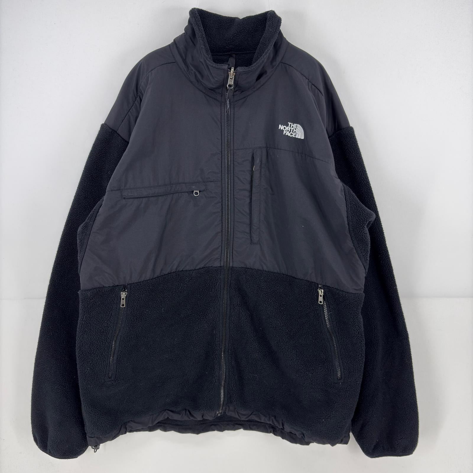 古着 ザ・ノースフェイス THE NORTH FACE フリース ジャケット デナリ ポーラテック 大きいサイズ フルジップ 2XL  ブラック メンズ