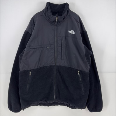 古着 ザ・ノースフェイス THE NORTH FACE フリース ジャケット デナリ ポーラテック 大きいサイズ フルジップ 2XL ブラック メンズ