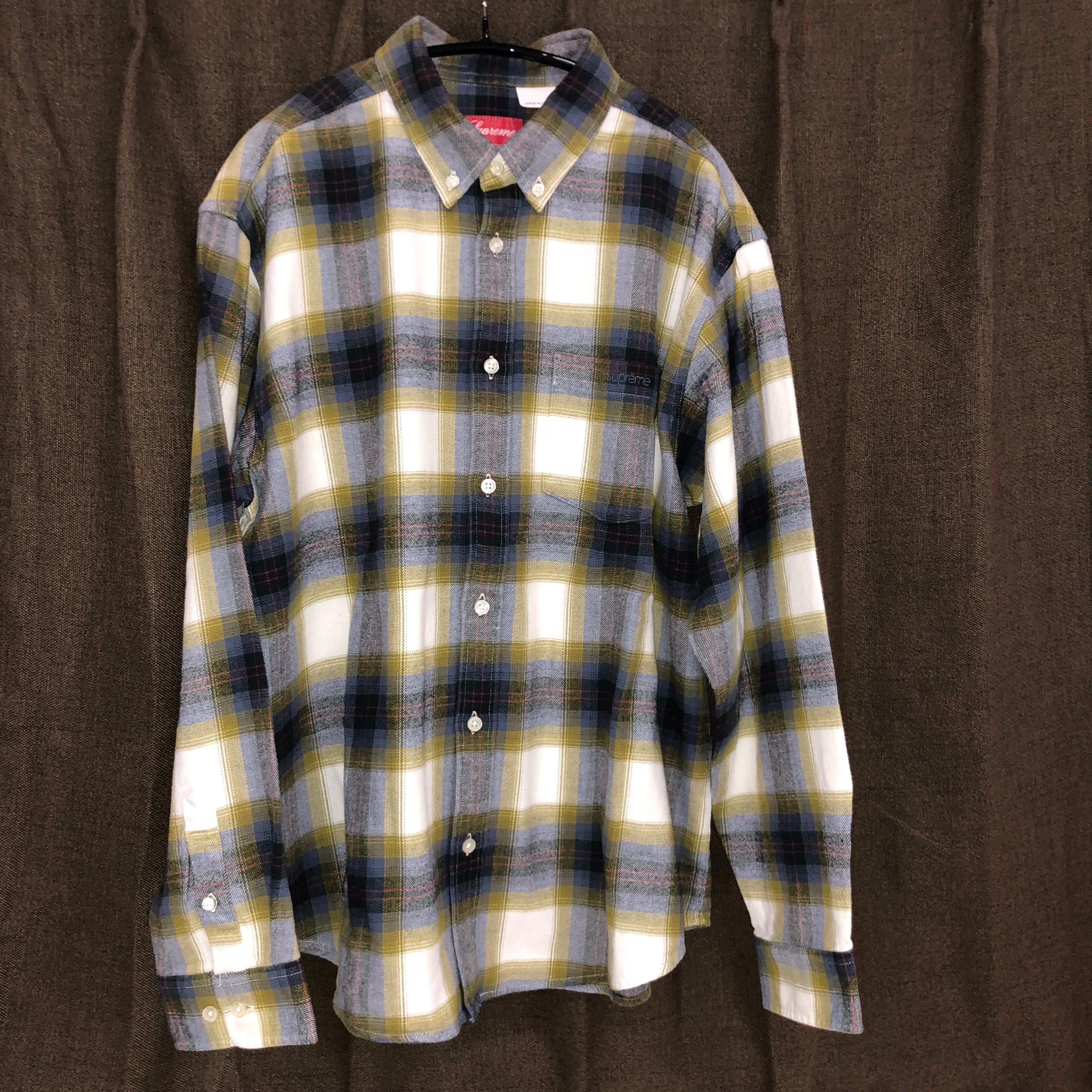 Supreme Brushed Plaid Flannel Shirt "Natural"