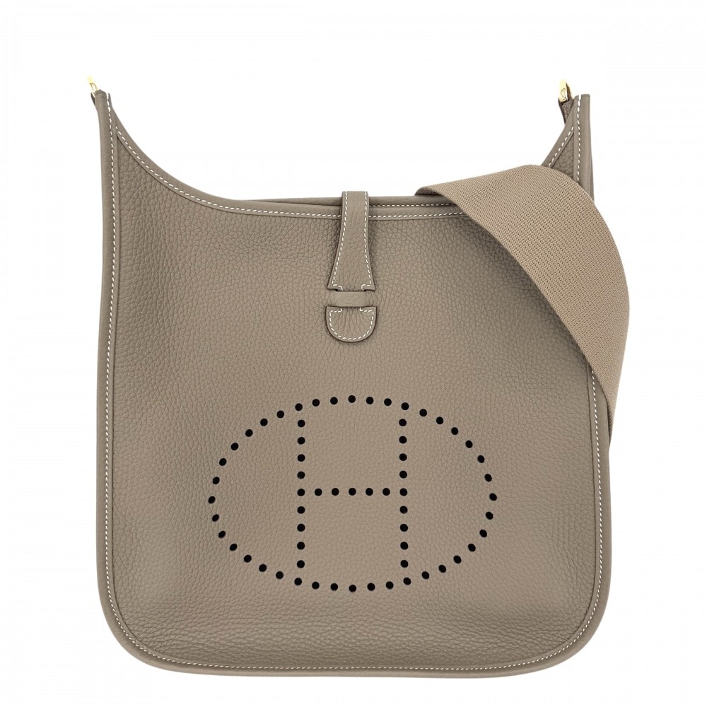 HERMES エルメス ショルダーバッグ エブリン3 エブリンIII PM 肩掛け 斜め掛け Evelyne K刻印 レザー    ブラウン 茶 ゴールド金具 レディース 美品 2025年【中古品】