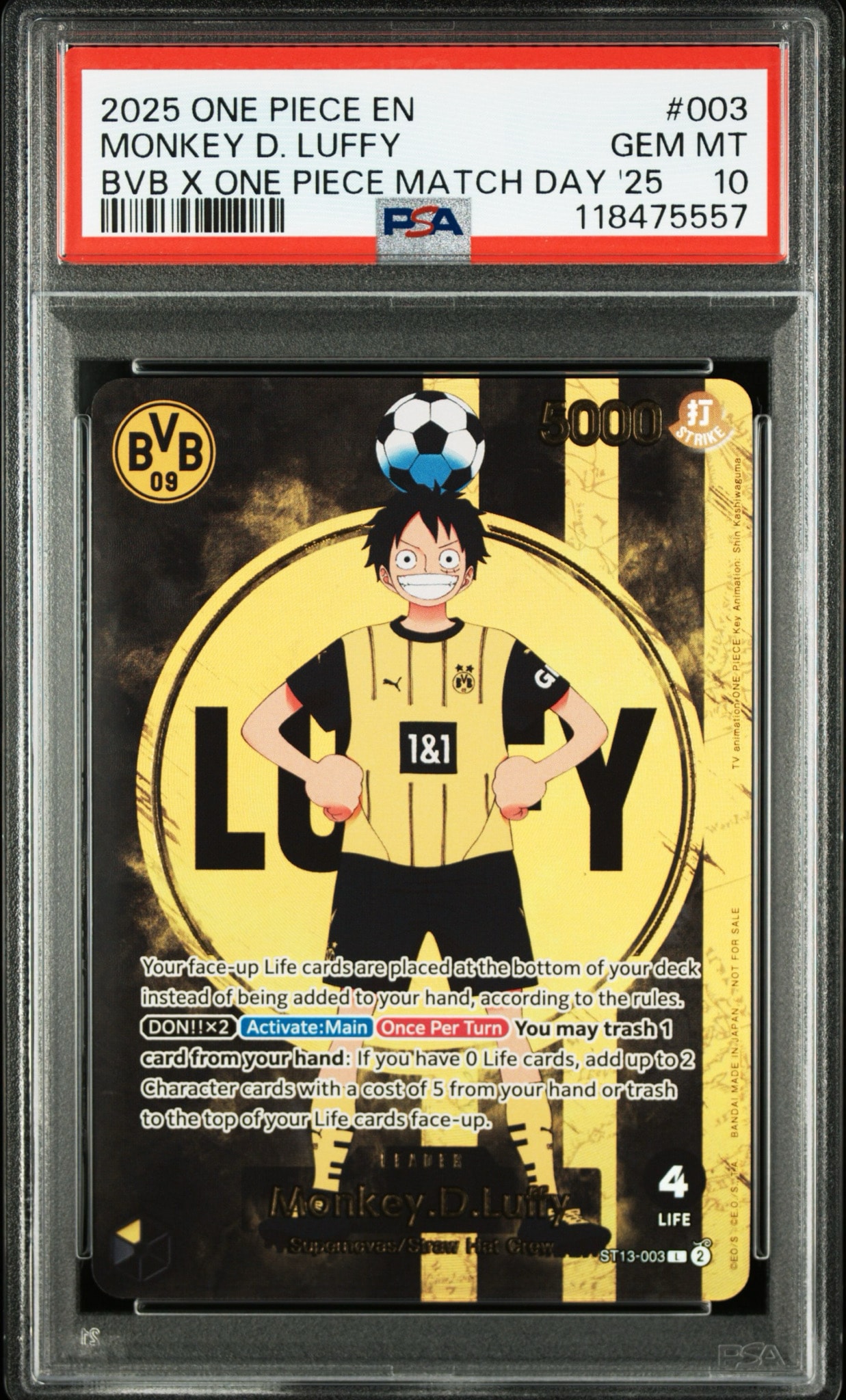 PSA10】モンキー・D・ルフィ L [ST13-003]【英語版】(プロモーション