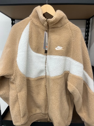 Nike Big Swoosh Reversible Boa Jacket "Hemp White"