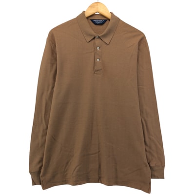 古着 ラルフローレン Ralph Lauren POLO GOLF ポロゴルフ ヘリンボーン 長袖 ポロシャツ メンズM相当/eaa575732