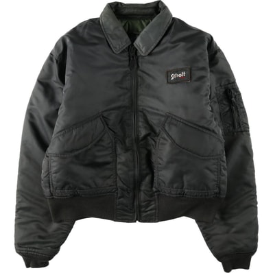 古着 民間品 ショット SCHOTT CWU-Rタイプ 中綿入り ミリタリー フライトジャケット LARGE メンズL相当/eaa598977