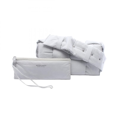 ボッテガヴェネタ BOTTEGA VENETA PADDED TECH CASSETTE パデッド テック カセット ショルダーバッグ バッグ ナイロン メンズ グレー系 【中古】