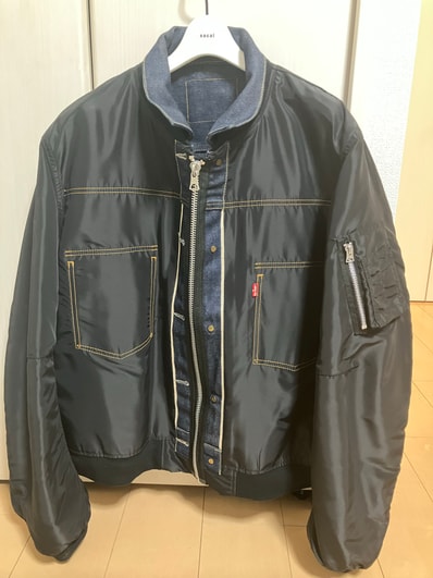 sacai x Levi's Men's Denim x Nylon Twill Reversible Blouson "Indigo/Black"