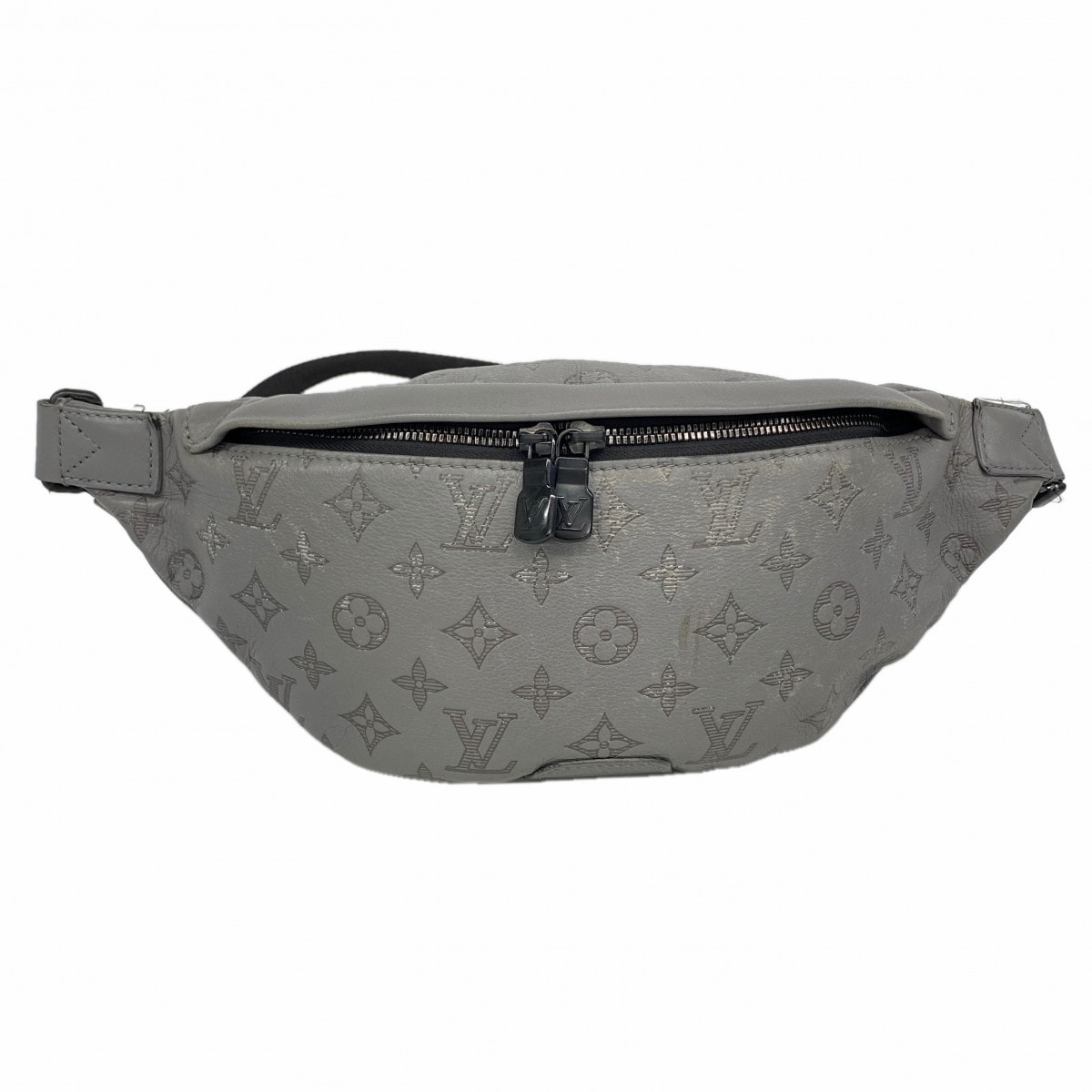 【6dd4344】ルイヴィトン ボディバッグ モノグラム・シャドウ ディスカバリーバムバッグPM M46108 アンスラサイトグレー【中古】メンズ