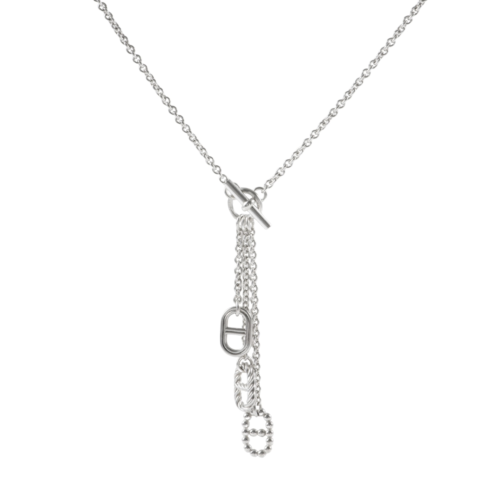 HERMES エルメス シェーヌダンクル パラード PM ネックレス ペンダント スターリングシルバー シルバー【中古】