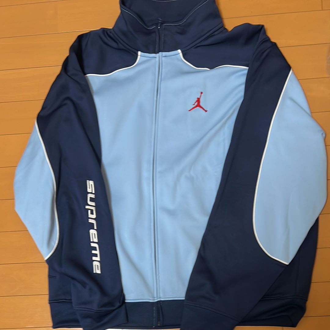 Supreme x Jordan Tricot Track Jacket "Blue"