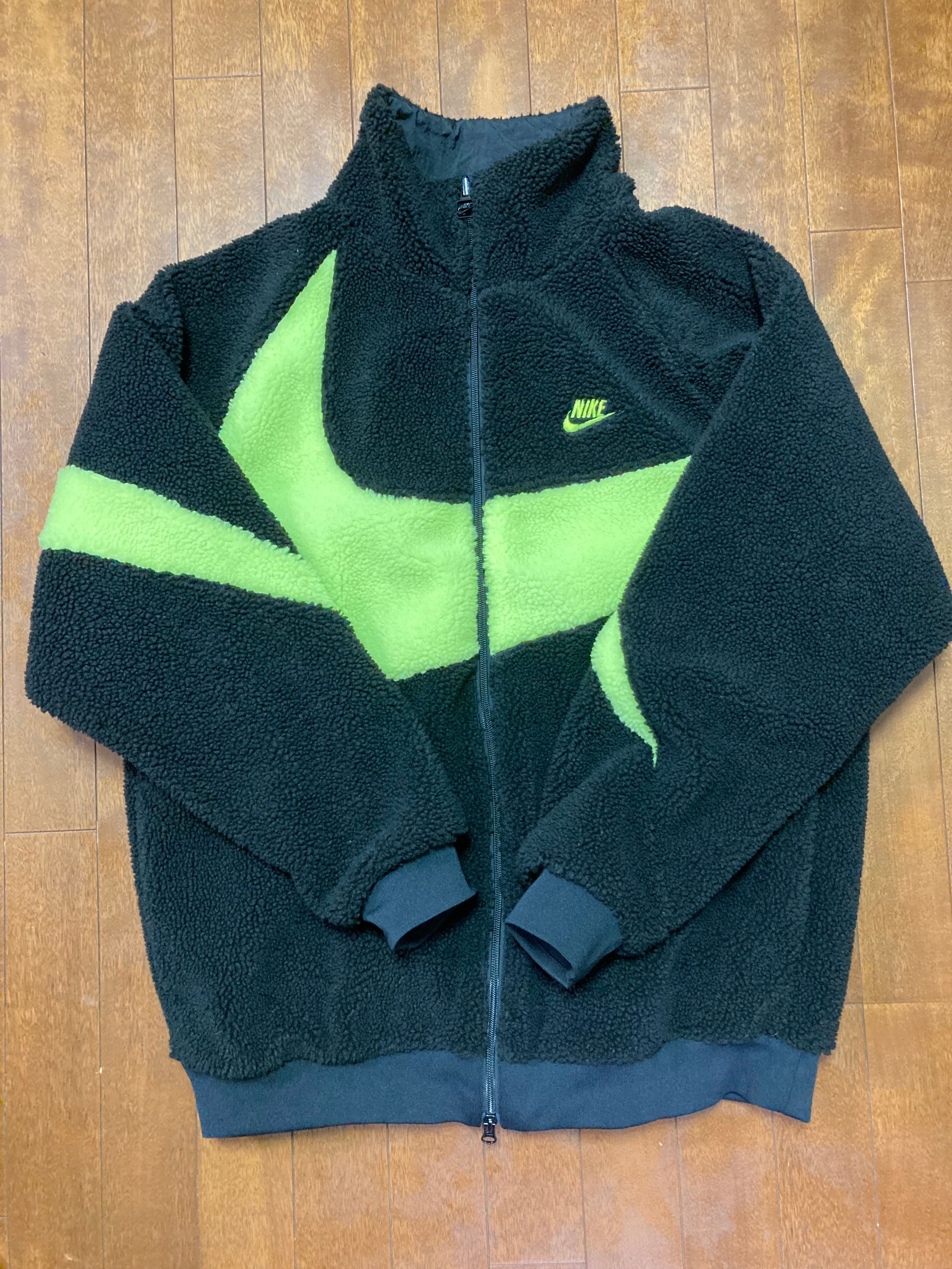 Nike Big Swoosh Reversible Boa Jacket"Black Neon"