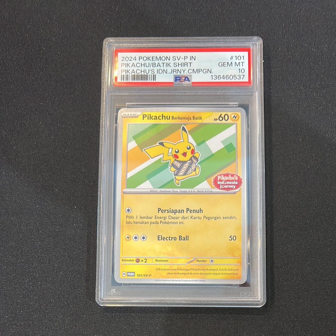 PSA10】バティックシャツを着たピカチュウ (ピカチュウ柄) P [SV-P 101