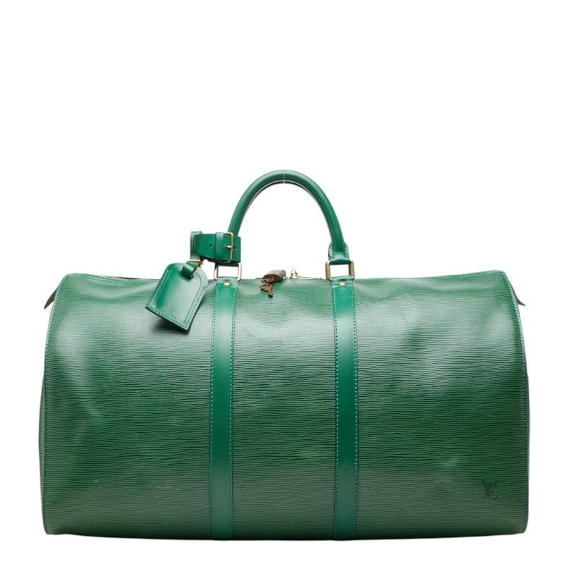 ルイ ヴィトン エピ キーポル50 ボストンバッグ トラベルバッグ M42964 ボルネオグリーン レザー レディース LOUIS VUITTON 中古