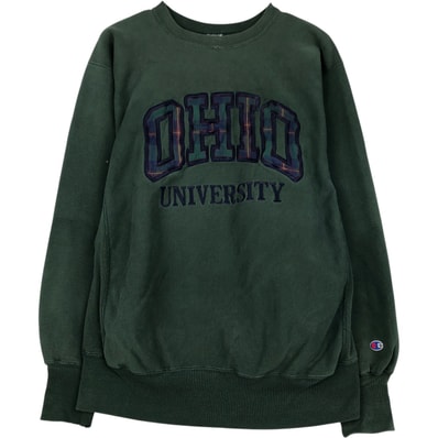 古着 90年代 チャンピオン Champion REVERSE WEAVE リバースウィーブ 刺繍タグ OHIO オハイオ大学 カレッジスウェットシャツ トレーナー USA製 メンズXL相当 ヴィンテージ/eaa477392