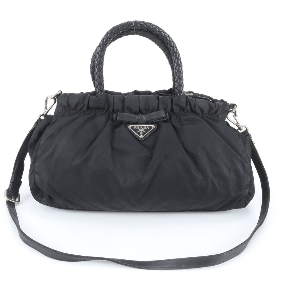 プラダ テスート ナイロントライアングルロゴショルダーバッグ