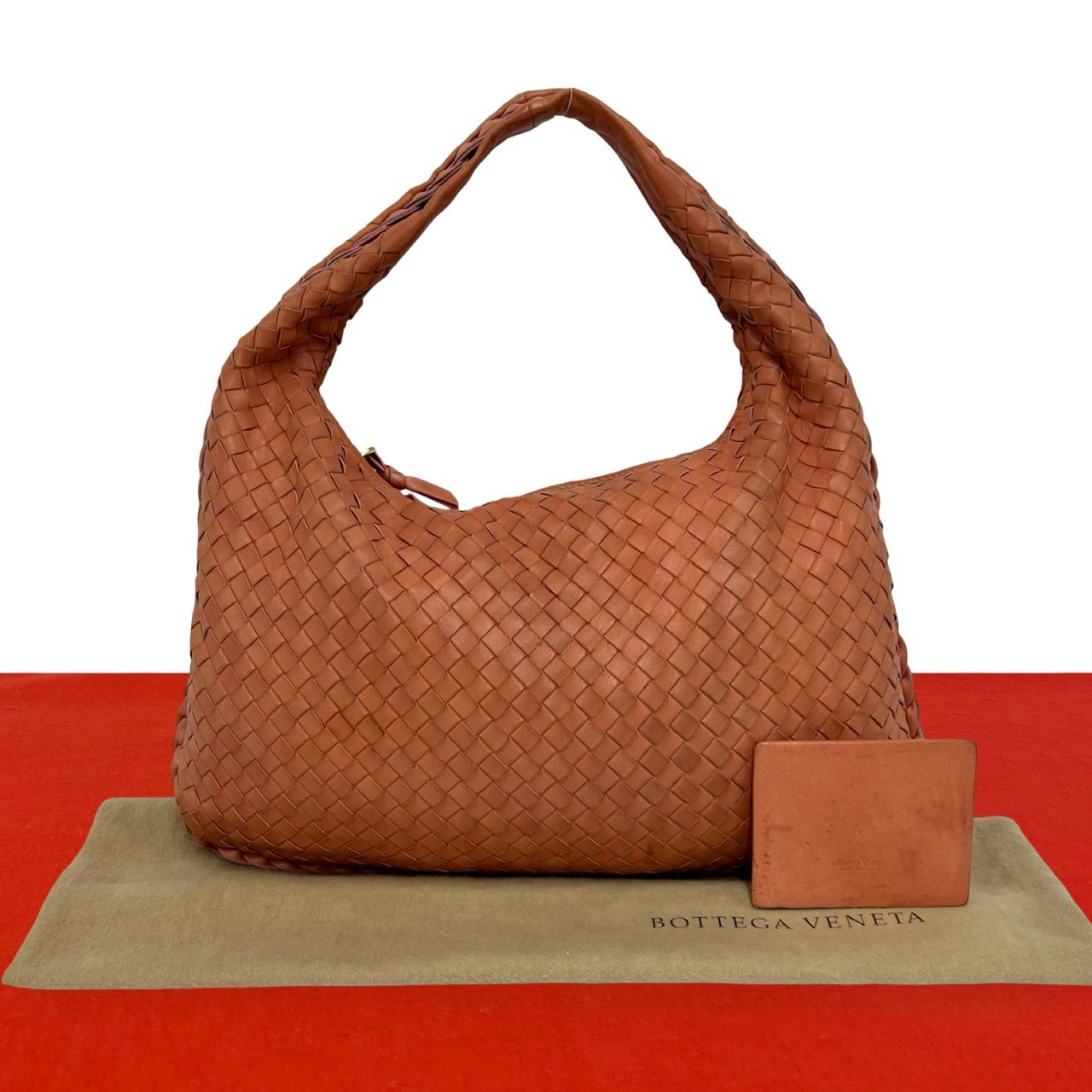 BOTTEGA VENETA ボッテガヴェネタ イントレチャート レザー ハンドバッグ ブラウン
 38006