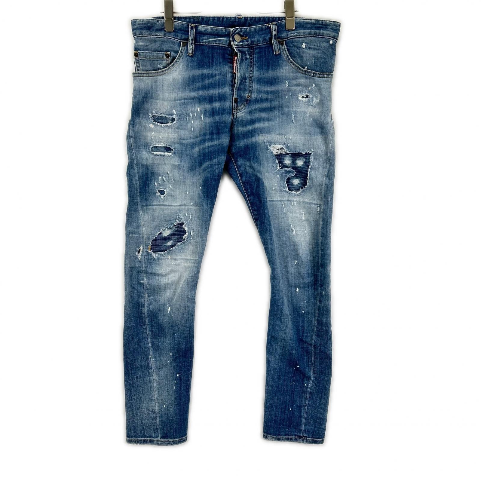 ディースクエアード S74LB1366 インディゴ SEXY TWIST JEAN/セクシーツイストジーン スキニーデニムパンツ 48