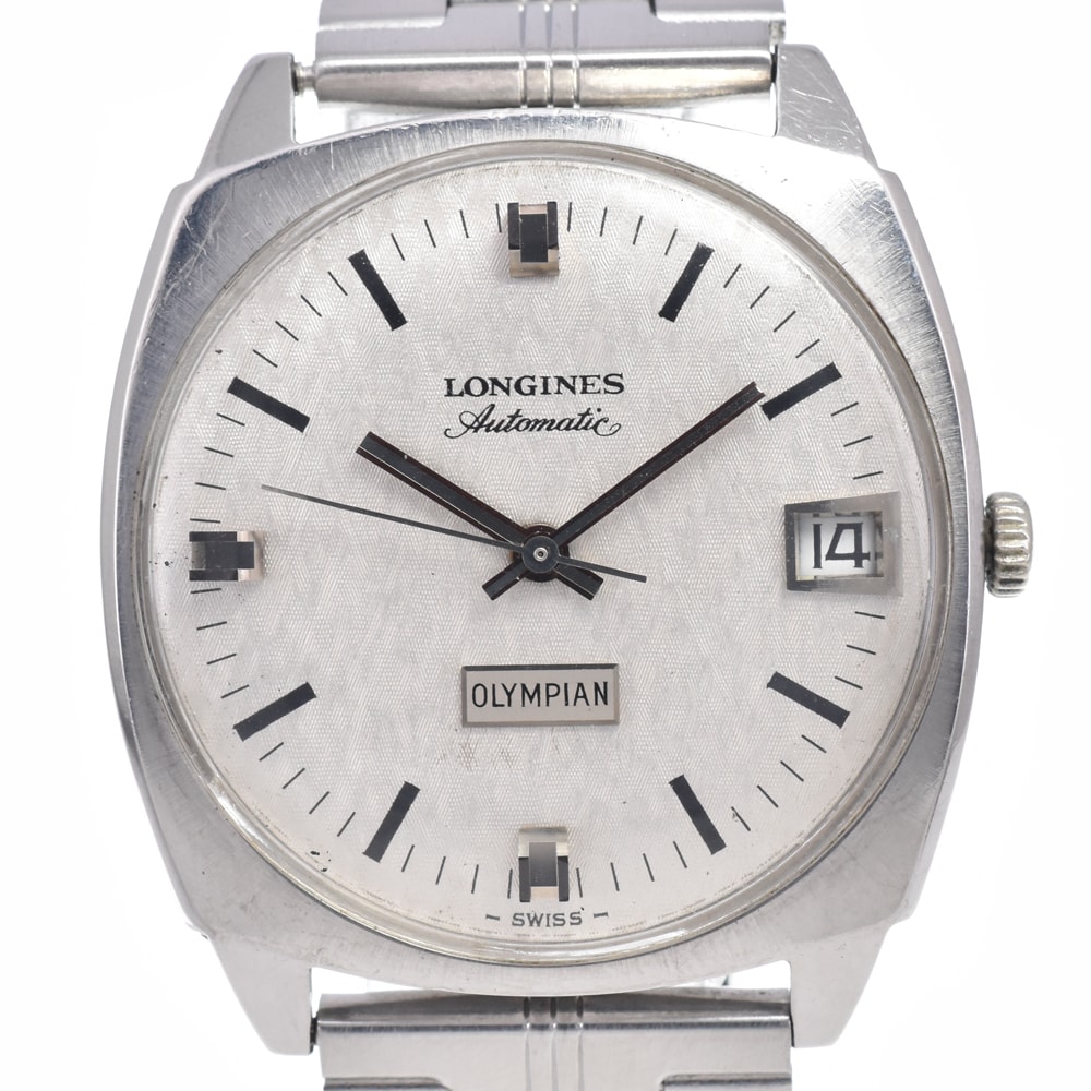 ロンジン LONGINES ヴィンテージ オリンピアン デイト Cal.6652 シルバー 自動巻き メンズ 良品 腕時計 O#147840