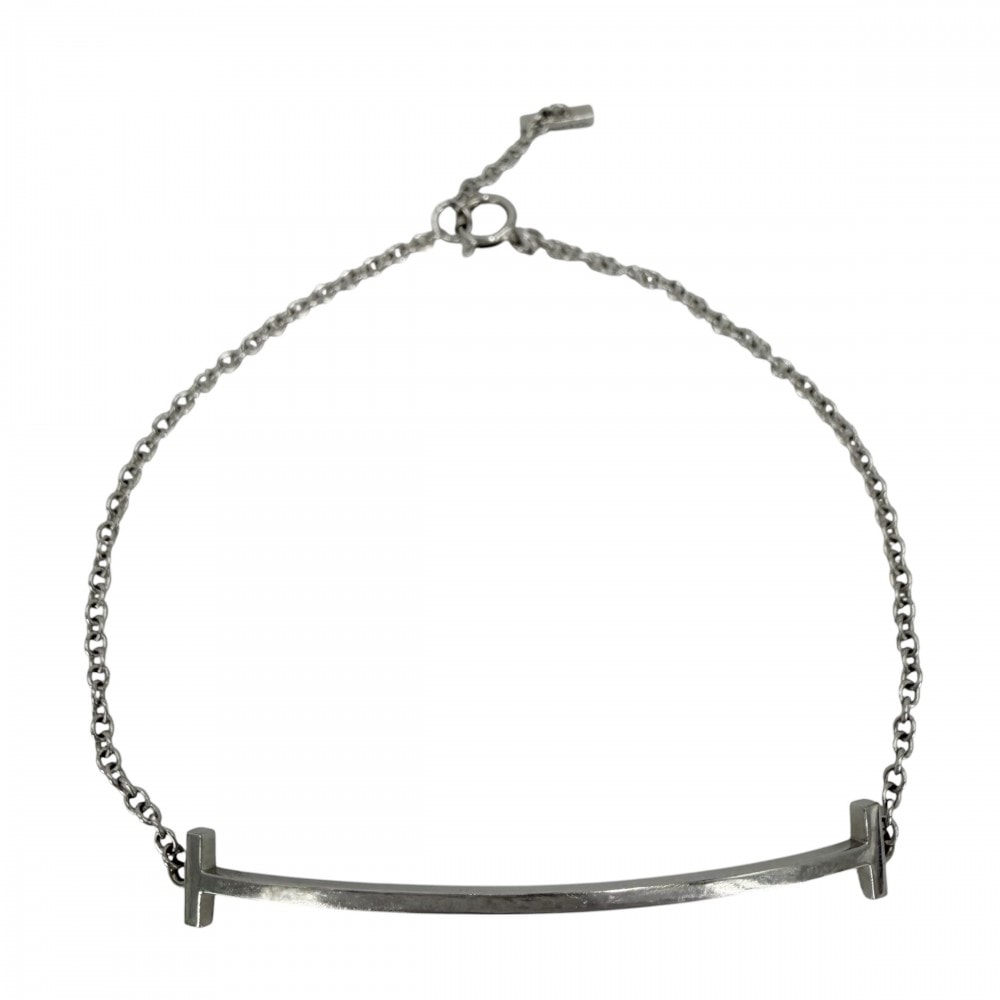 TIFFANY&Co. ティファニー ブレスレット Tスマイル 18金WG Au750 アクセサリー ジュエリー K18ホワイトゴールド レディース 約2.6g【中古品】