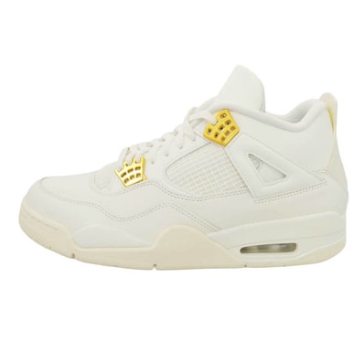 NIKE ナイキ AQ9129-170 Women's Air Jordan 4 Retro White Gold AJ4 ウィメンズ エアジョーダン レトロ スニーカー ホワイト系 29cm【新古品】【未使用】【中古】