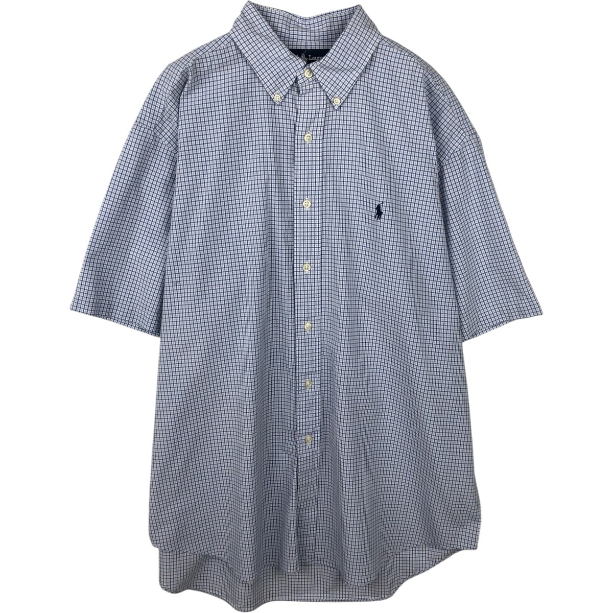 古着 ラルフローレン Ralph Lauren BLAKE 半袖 ボタンダウン チェックシャツ メンズL相当/eaa644818