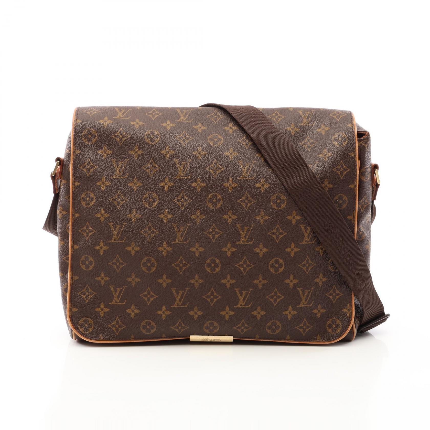 ルイ・ヴィトン LOUIS VUITTON アベス モノグラム ショルダーバッグ バッグ PVCコーティングキャンバス レザー メンズ レディース ブラウン系 M45257 【中古】