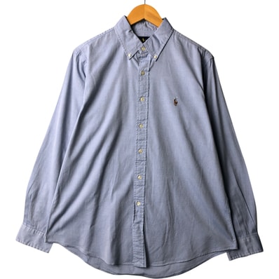 古着 ラルフローレン Ralph Lauren CUSTOM FIT 長袖 ボタンダウンシャツ メンズL相当/eaa584955