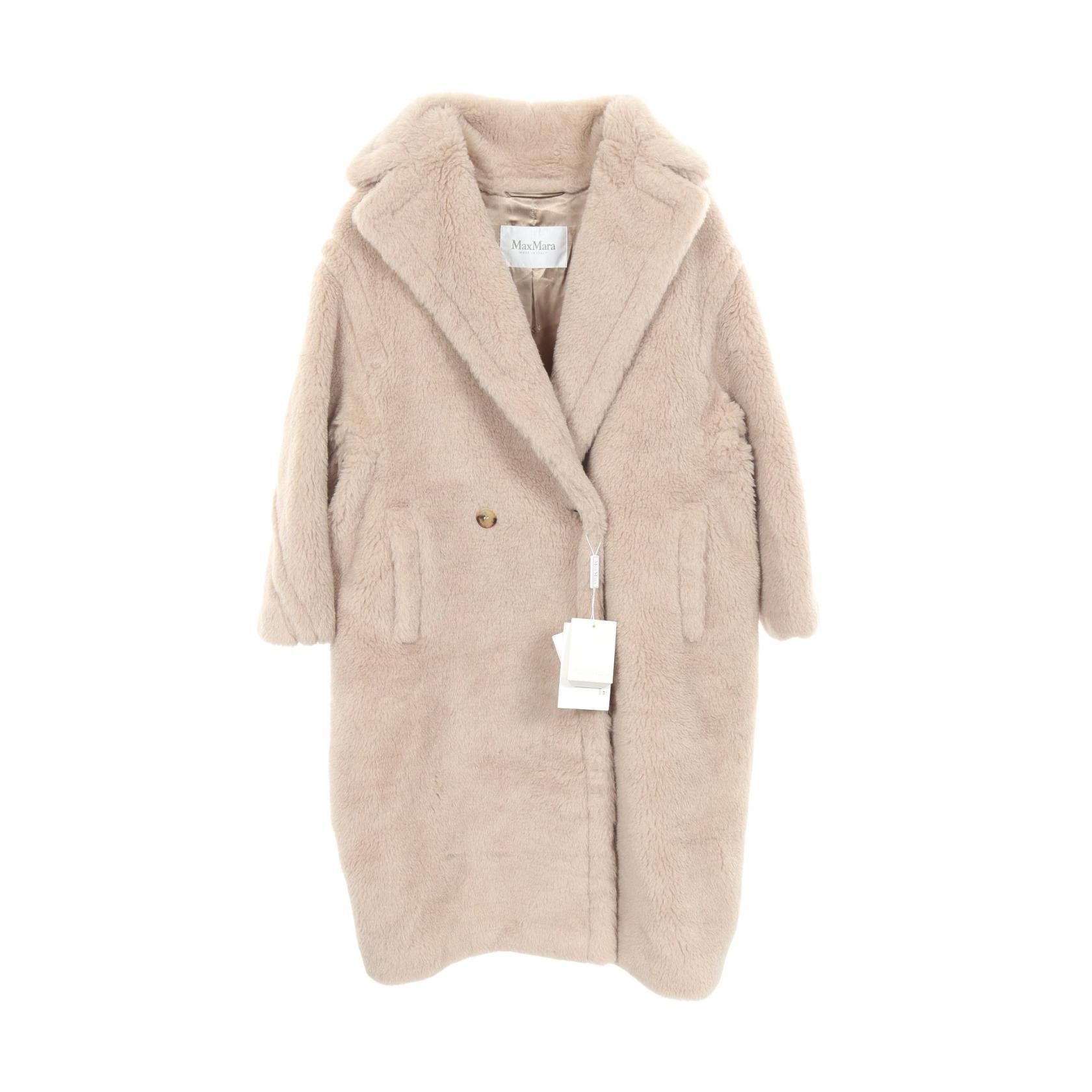 マックスマーラ MAX MARA テディベアコート 衣料品 アウター ウール アルパカ レディース ピンク系 【中古】