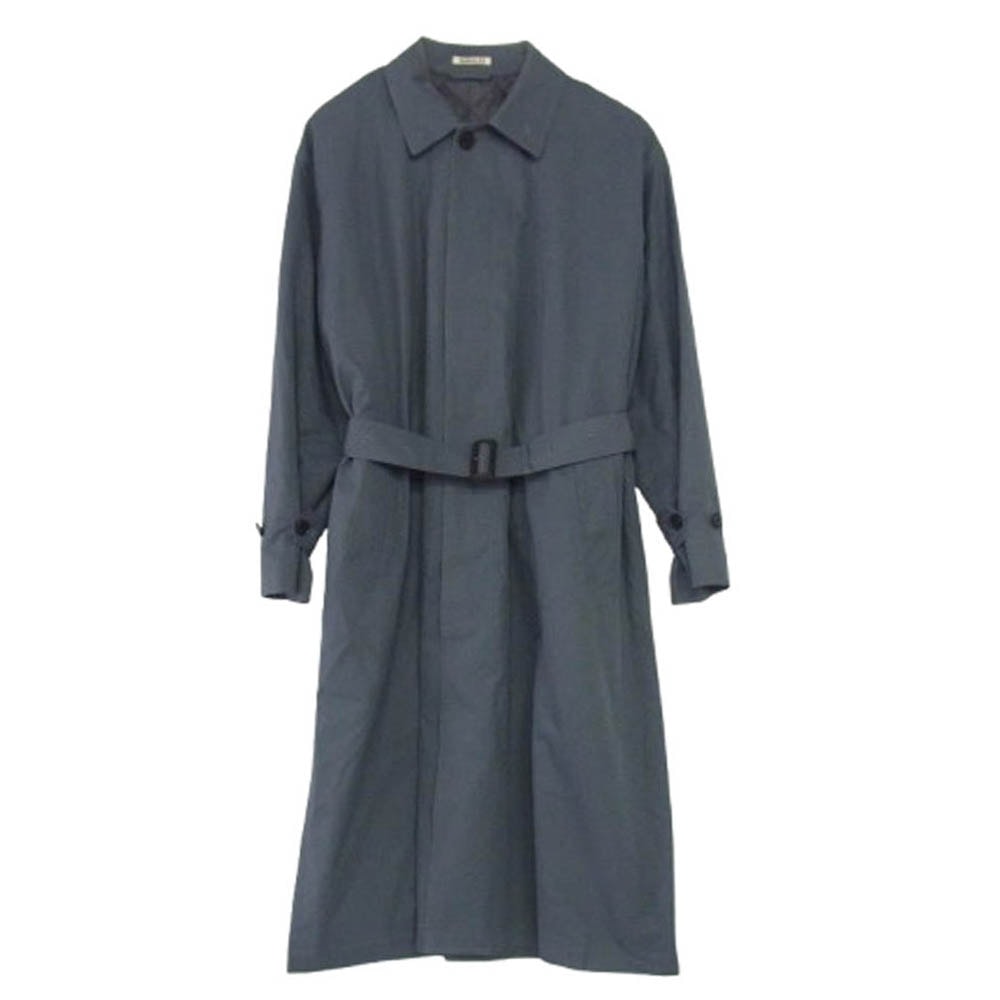 AURALEE オーラリー コート 25SS A25SC01GF WASHED FINX GABARDINE SOUTIEN COAT ウォッシュド ギャバジン トレンチ コート グレー系 3【中古】