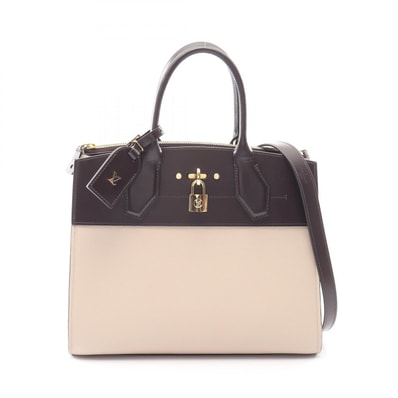 ルイ・ヴィトン LOUIS VUITTON シティスティーマーMM 2WAY ハンドバッグ バッグ レザー ベージュ レディース ベージュ系 / ブラウン系 M55345 【中古】