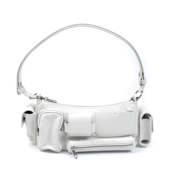 BALENCIAGA バレンシアガ スーパービジー ショルダーバッグ ホワイト 802227 レディース【中古】【美品】