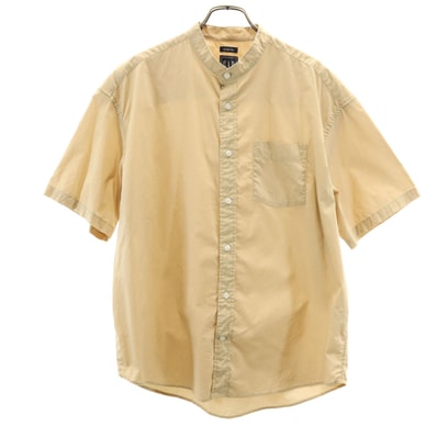 GAP ギャップ 半袖 バンドカラーシャツ XS ベージュ