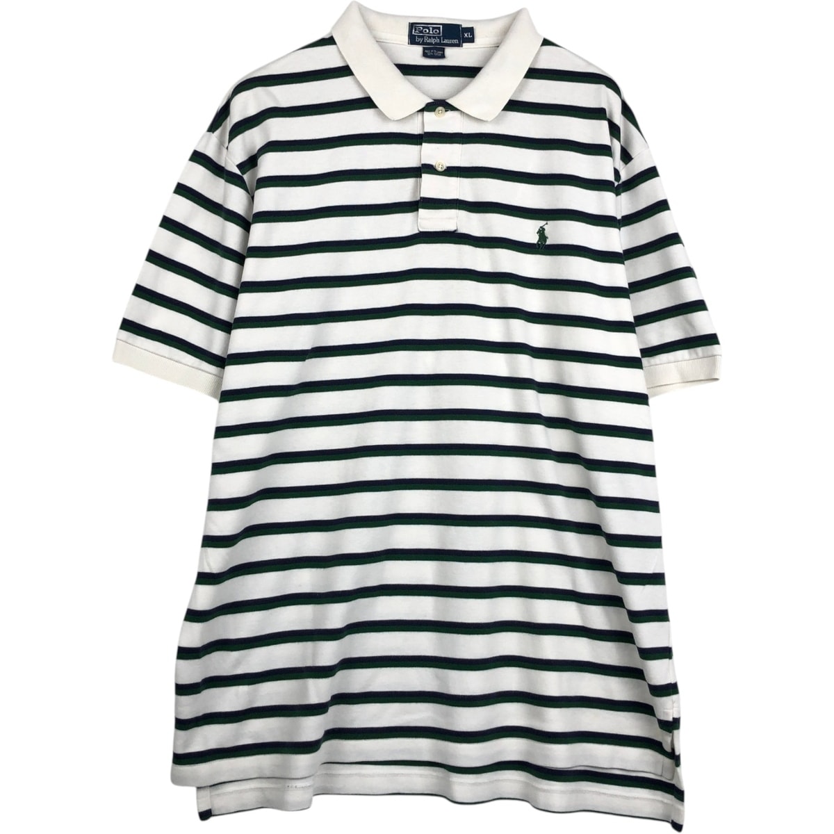 古着 ラルフローレン Ralph Lauren POLO by Ralph Lauren マルチボーダー 半袖 ボーダー ポロシャツ メンズXL相当/eaa653636
