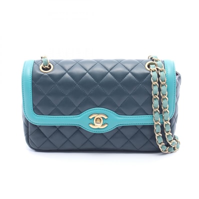 シャネル CHANEL マトラッセ ショルダーバッグ バッグ レザー レディース グリーン系 A01112 【中古】