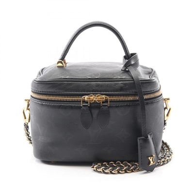 ルイ・ヴィトン LOUIS VUITTON ヴァニティPM ハンドバッグ バッグ レザー モノグラム・インク ノワール レディース ブラック系 M57118 【中古】