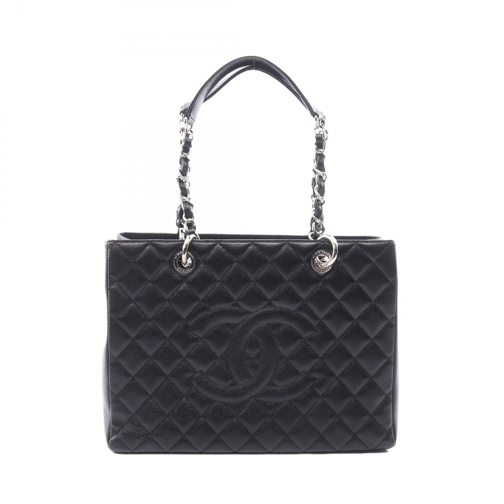 シャネル CHANEL マトラッセ グランドショッピング GST トートバッグ バッグ キャビアスキン(グレインドカーフ) レディース ブラック系 A50995 【中古】