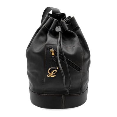 LOEWE ロエベ 巾着 ワンショルダー リュック・デイパック
アントン レザー ブラック ユニセックス
【中古】