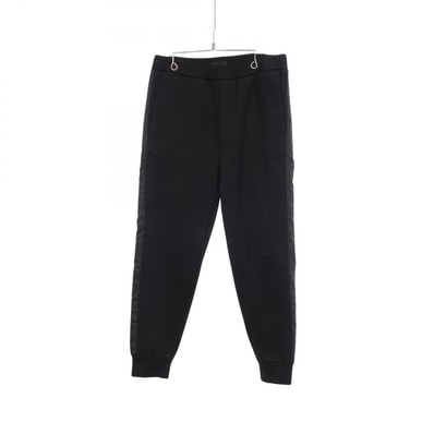 プラダ PRADA サイドライン パンツ 衣料品 ボトムス コットン ナイロン メンズ ブラック系 UJP180 S212 11JE 【中古】