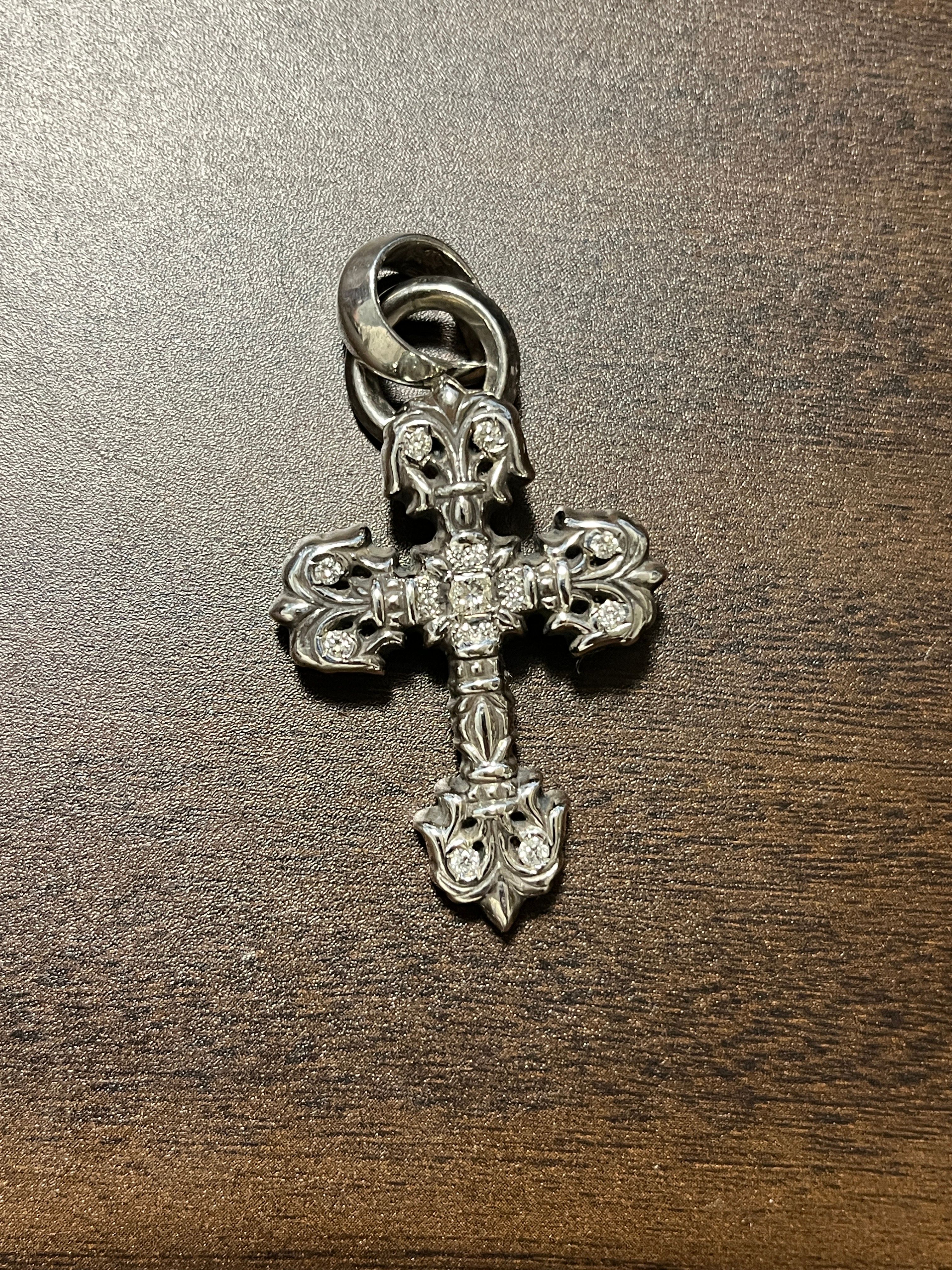Chrome Hearts Philigree Cross Pendant XS with / Plain Bail "Silver"