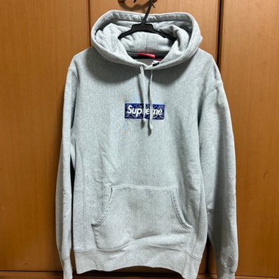 Supreme Bandana Box Logo Hooded Sweatshirt "Grey"