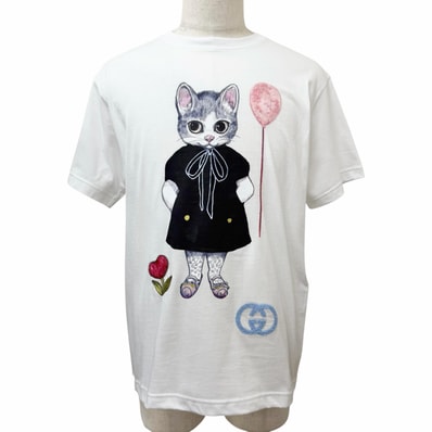 未使用品 グッチ 半袖Tシャツ ホワイト メンズ S 837959