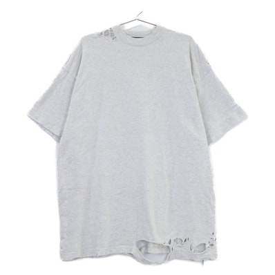 バレンシアガ 【国内正規】704056 デストロイ加工 半袖Tシャツ L