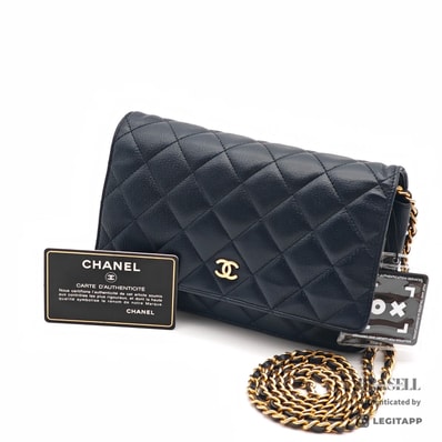 CHANEL シャネル woc マトラッセ woc 24584954 ショルダーバッグ Leather Navy レディース