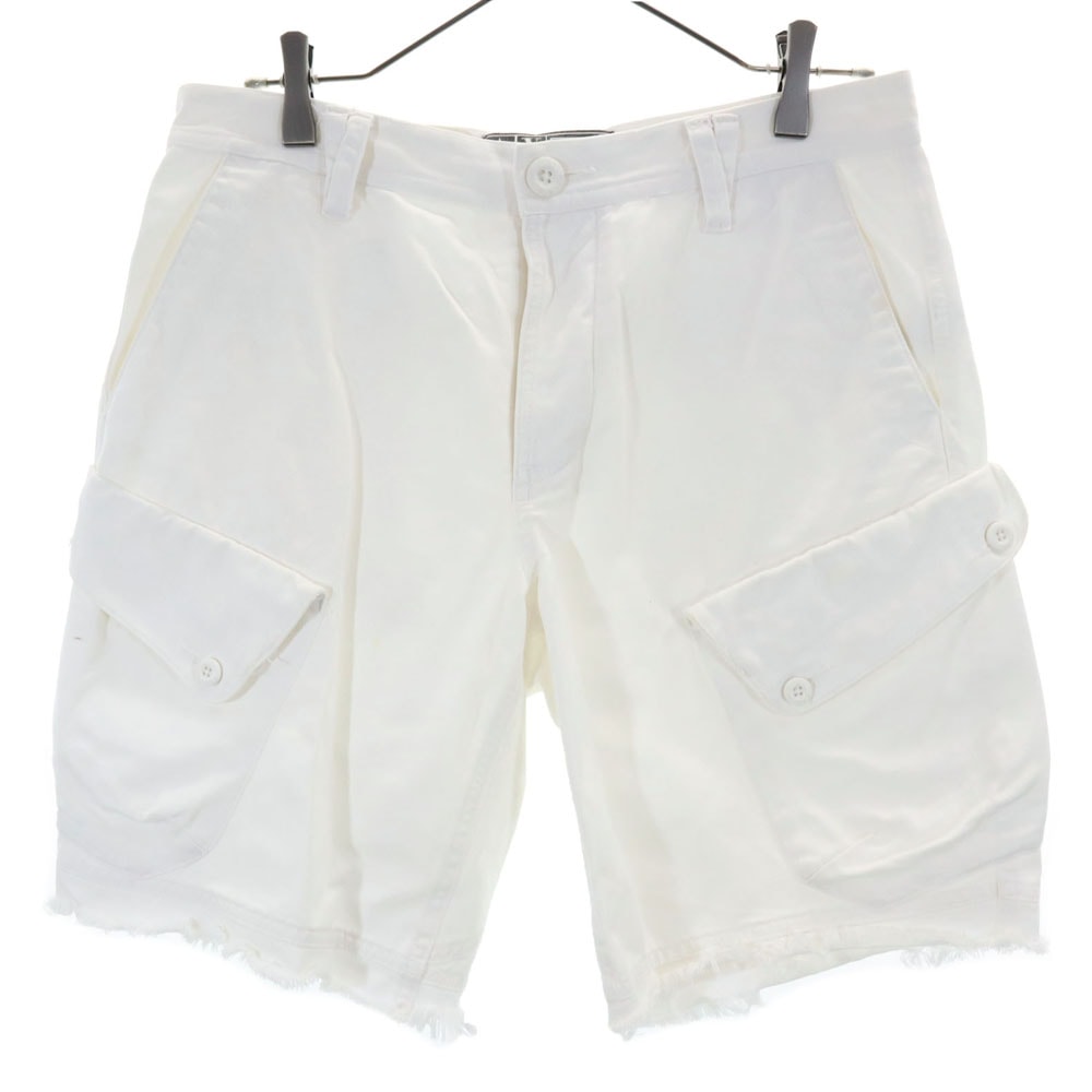 ARMANI EXCHANGE アルマーニエクスチェンジ カットオフ カーゴショートパンツ w30 ホワイト ボタンフライ